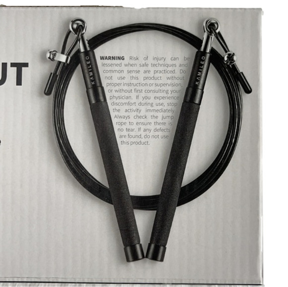 New Aluminum Steel PVC TPU Kamileo High Speed Red Jump Rope - Picture 4 of 10